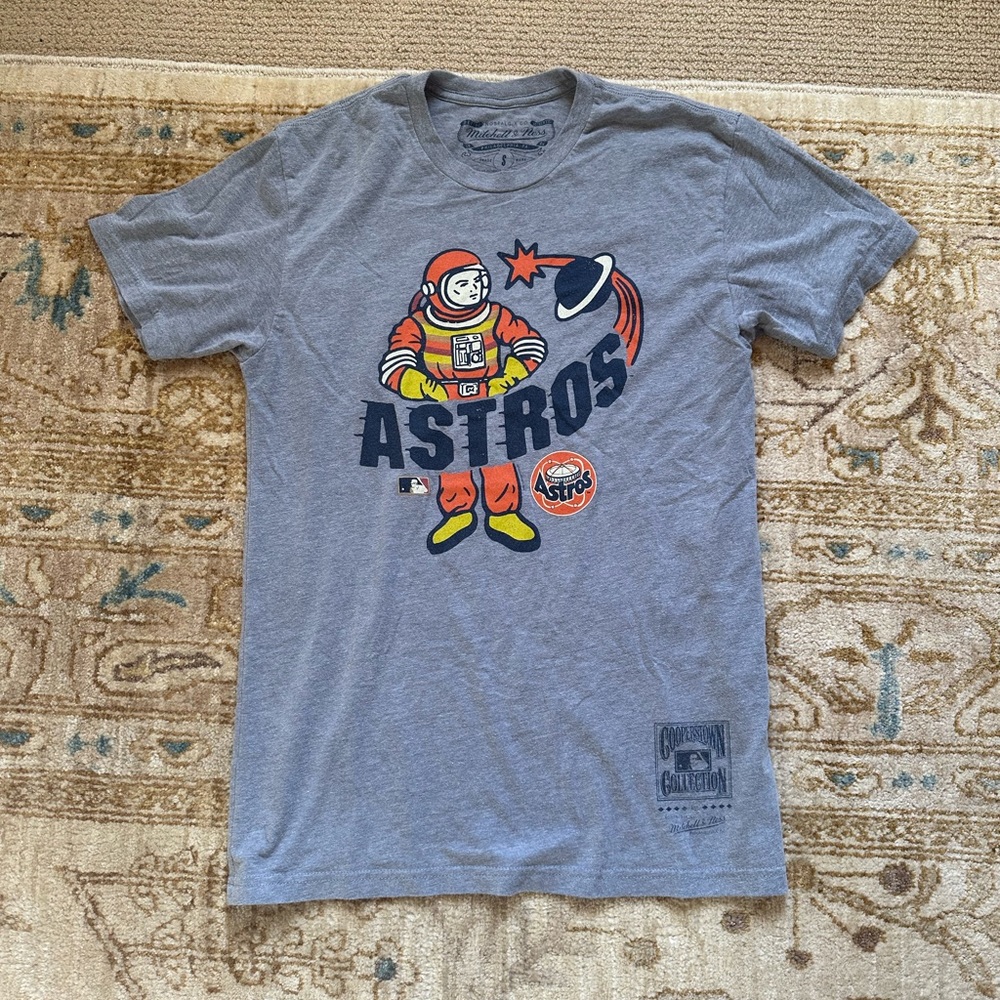 Houston Astros Logo T-Shirt Mitchell and Ness